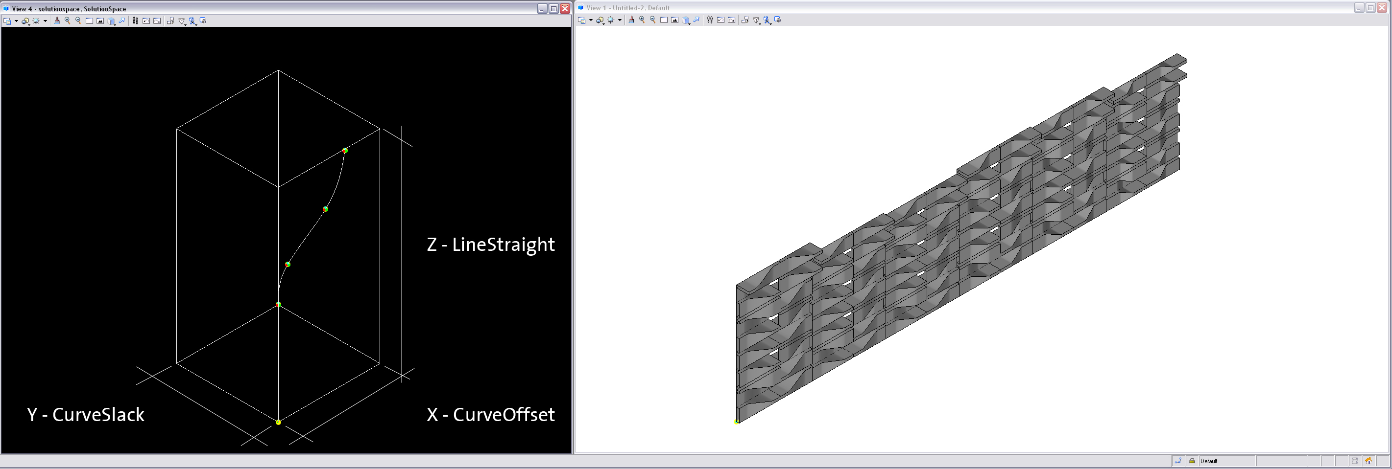 solutionspace2c Control curve in solution space (left) and corresponding aggregated panel (right), instance 3