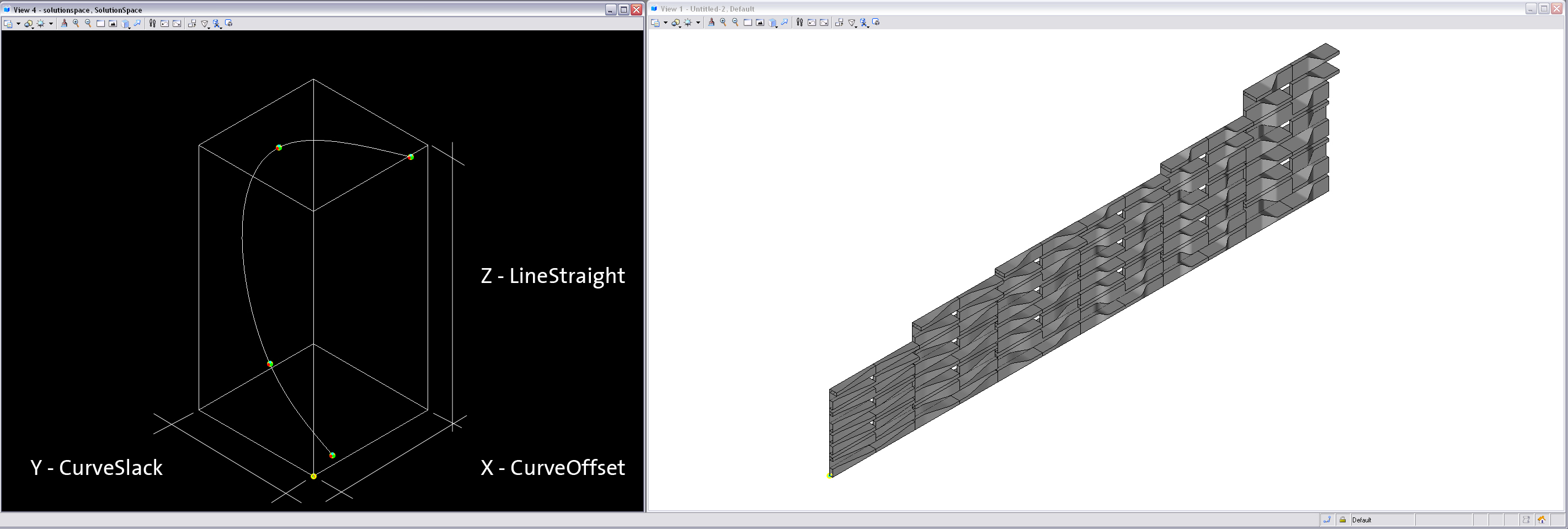 solutionspace2h Control curve in solution space (left) and corresponding aggregated panel (right), instance 8