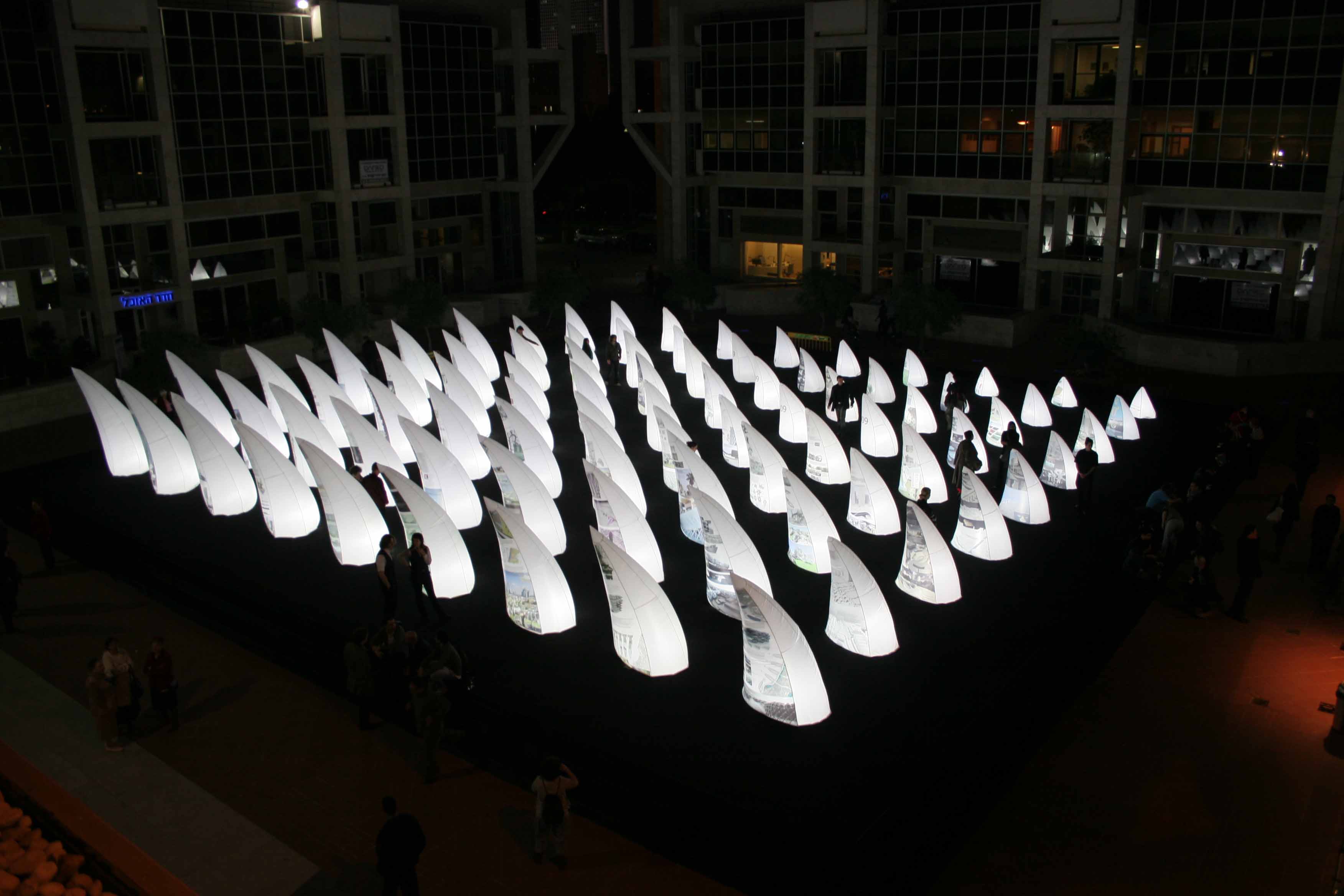 parasolar-by-night ParaSolar exhibition environment, Bu Open Source Architecture