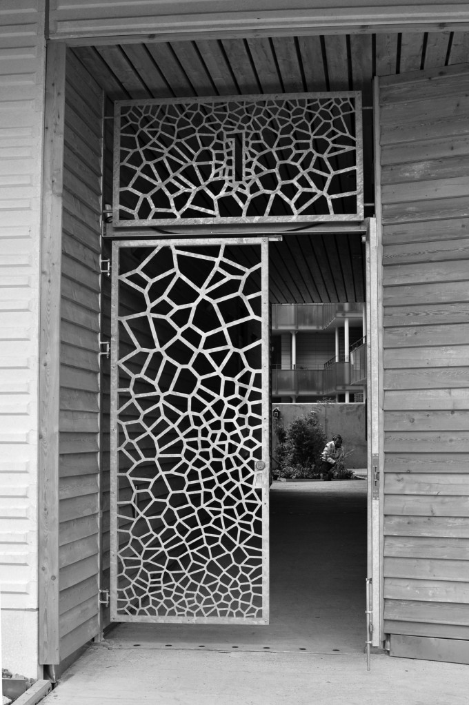 120510 One of several unique entrances to the Koggens gränd housing block